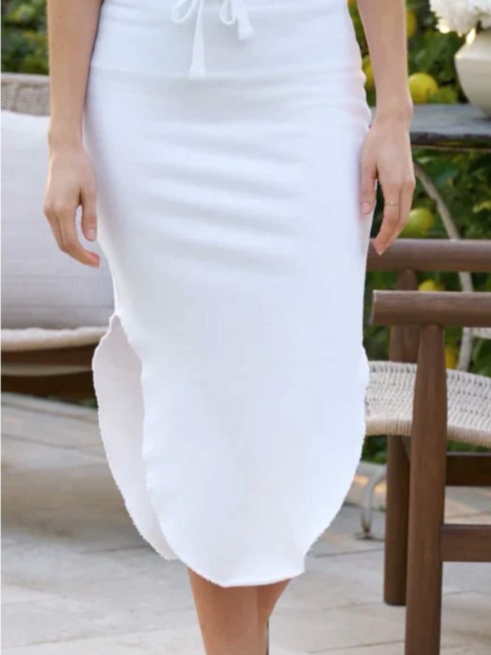 NWOT Frank & Eileen Donegal Unforgettable Skirt in White Womens Size Large
